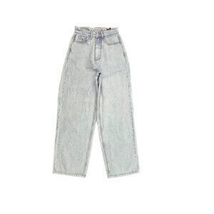 Thrills‎ Billie Baggy Jeans Women 2 Light Wash Blue Wide Leg Denim